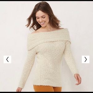 Women's LC Lauren Conrad Off-the-Shoulder Sweater